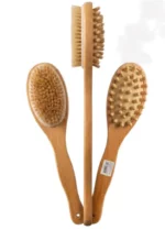 BROSSE DE CORPS DOUBLE FACE EN BOIS AVEC MANCHE LONG