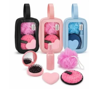 TROUSSE DE VOYAGE AVEC ACCESSOIRES DE BAIN DE BEAUTE 6 PCS