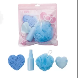 KIT D ACCESOIRES DE BAIN ET BEAUTE EN POCHETTE 4 PCS